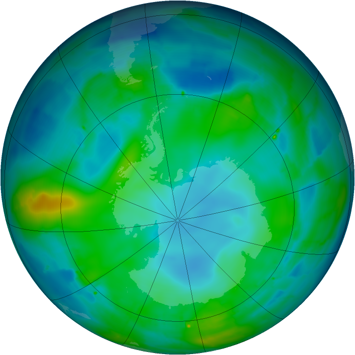 Antarctic ozone map for 12 May 2010